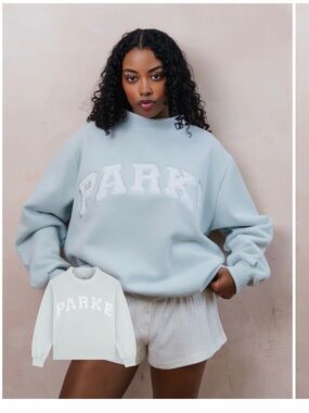 SOLD OUT Parke Bridal Varsity Mockneck Pale Blue L/XL